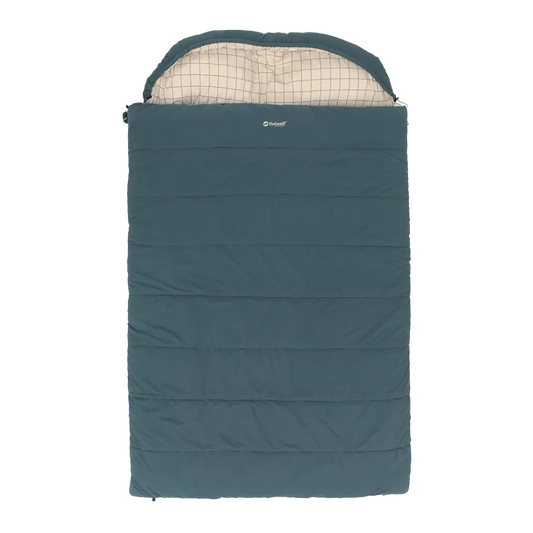 Outwell | Camper Lux Double | 230505 | Doppelschlafsack | 3–4 Saison | Beidseitiger Reißverschluss | Blau
