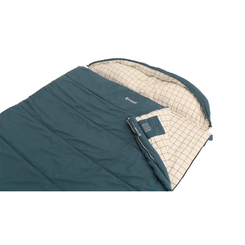 Outwell | Camper Lux Double | 230505 | Double Sleeping Bag | 3–4 Season | Both Side Zip | Blue