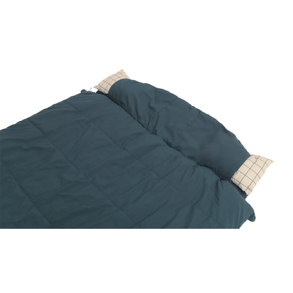 Outwell | Camper Lux Double | 230505 | Double Sleeping Bag | 3–4 Season | Both Side Zip | Blue