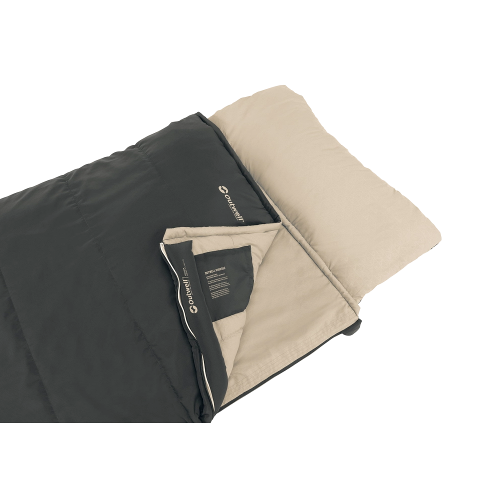 Outwell | Contour Prime | 230483 | Sleeping Bag | 2–3 Season | Left Zip | Dark Grey