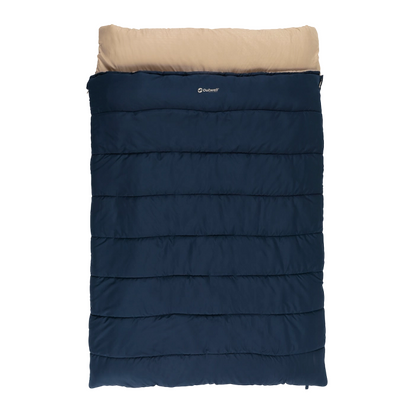 Outwell | Contour Lux | 230492 | Double Sleeping Bag | 3 Season | Both Side Zip | Deep Blue