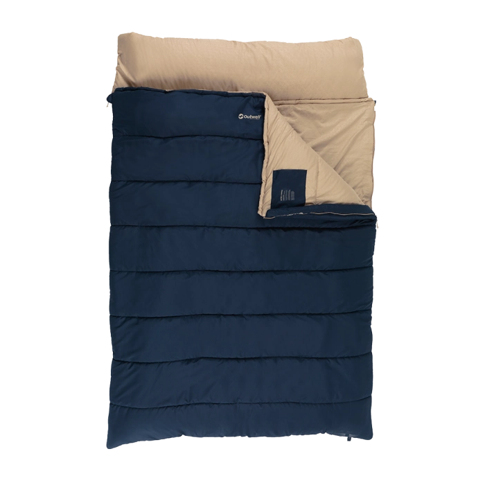 Outwell | Contour Lux | 230492 | Double Sleeping Bag | 3 Season | Both Side Zip | Deep Blue