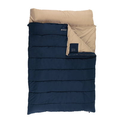 Outwell | Contour Lux | 230492 | Double Sleeping Bag | 3 Season | Both Side Zip | Deep Blue