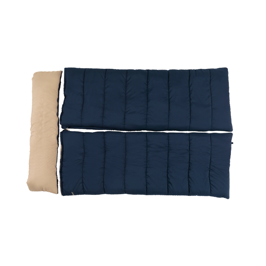 Outwell | Contour Lux | 230492 | Double Sleeping Bag | 3 Season | Both Side Zip | Deep Blue