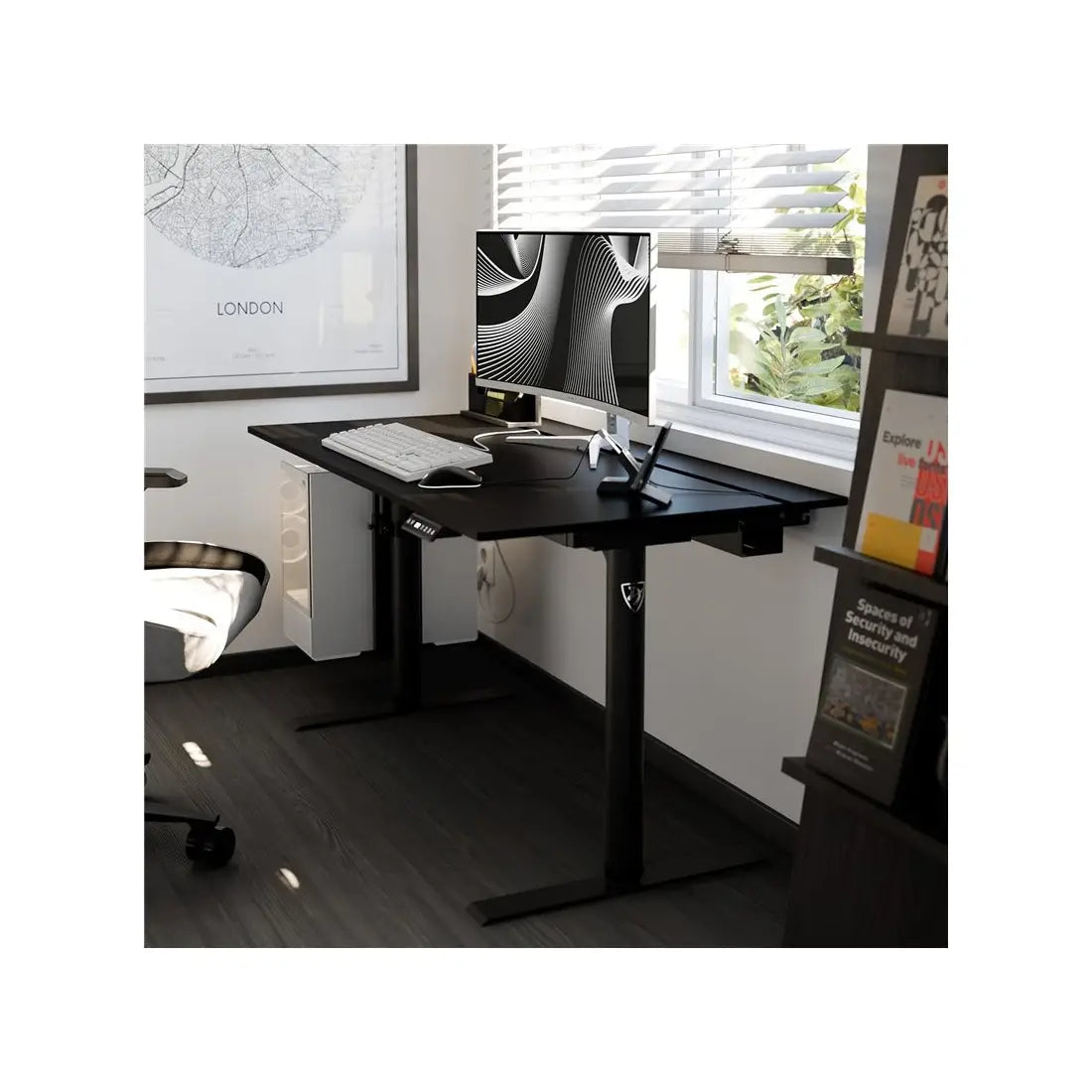 Arozzi Sit/standing desk | Arena Nordico | Rectangular | 140 cm | Black