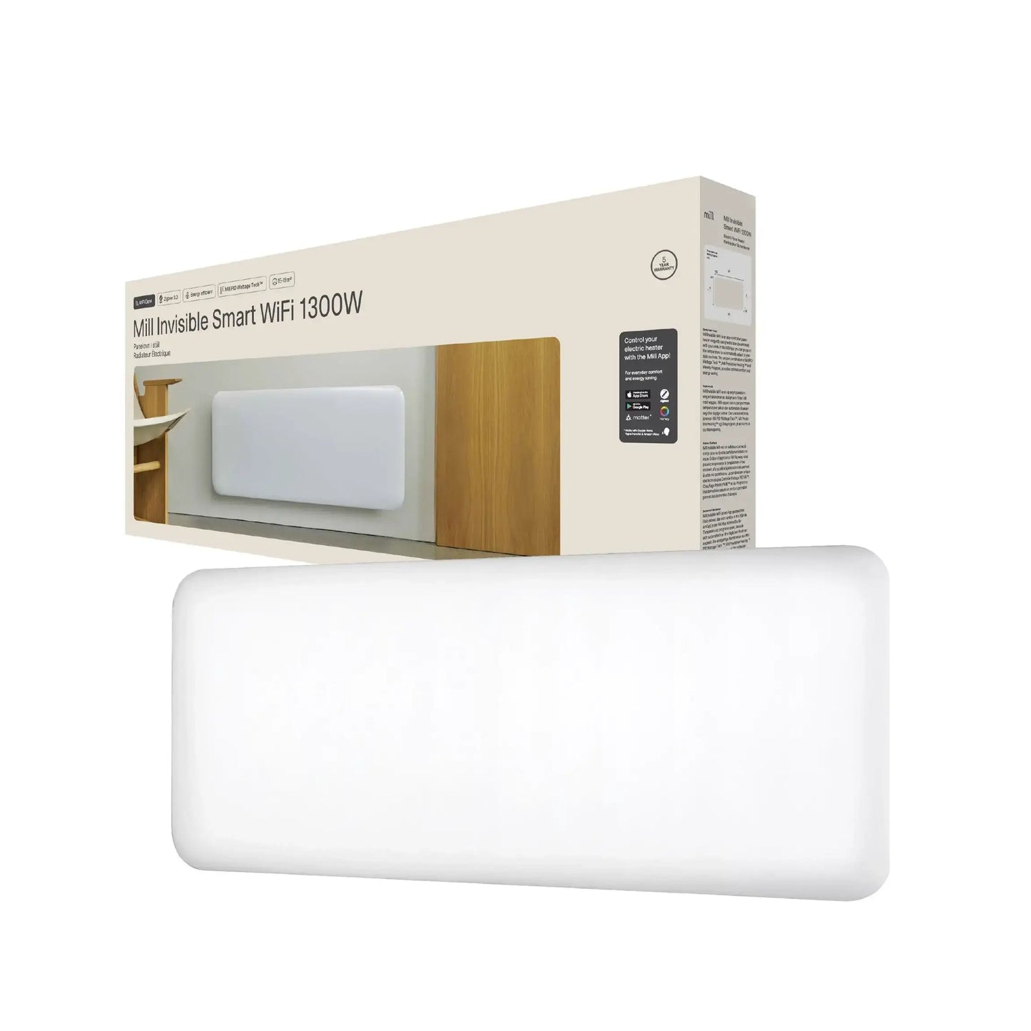 Mill | Invisible Smart WiFi Heater | PA1300WIFI4 | 1300 W | White