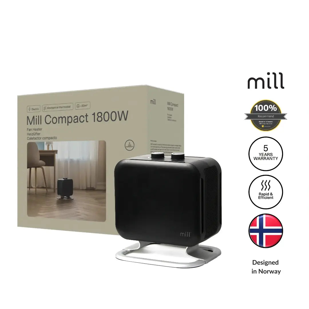 Mill | Fan Heater | CUS1800MECBA | Floor-standing | 1800 W | Black