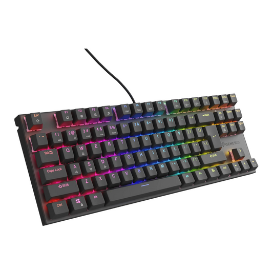 Genesis | Gaming  Keyboard | 303 TKL | Wired | Backlit RGB | US | USB | Outemu Peach Silent | Black