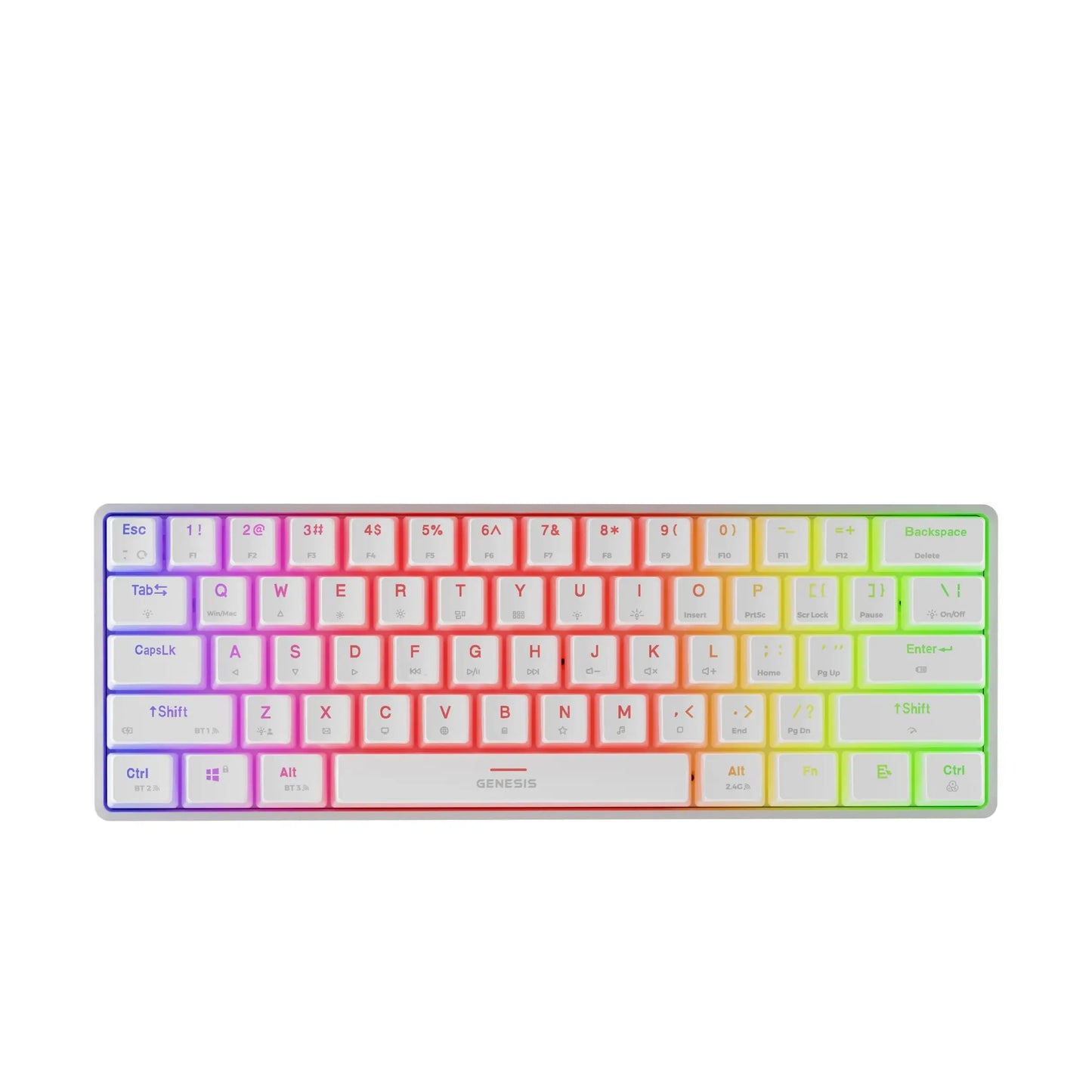 Genesis | Gaming Keyboard | 660 G2 | Wireless, wired | Backlit RGB | US | USB | White