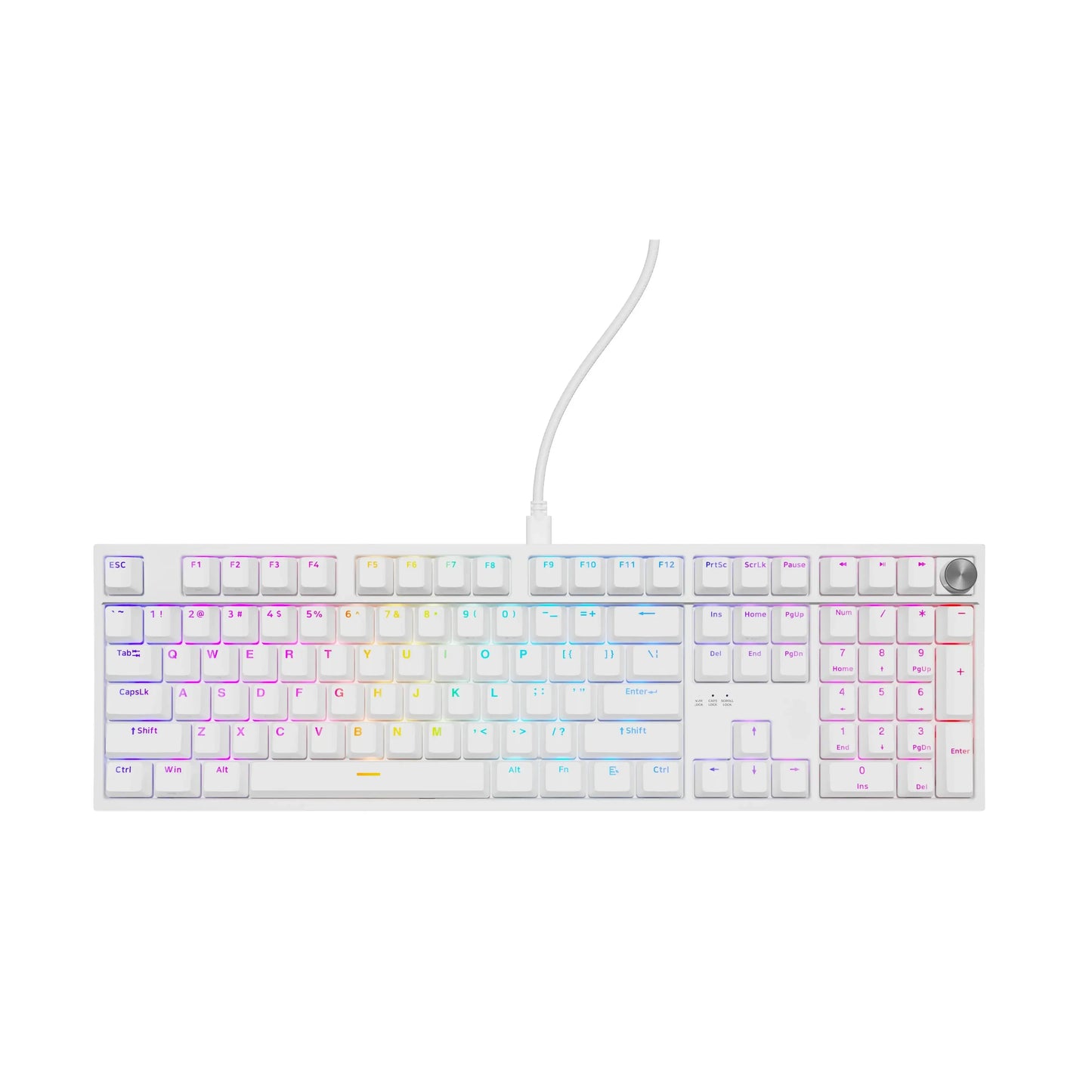 Genesis | Gaming Keyboard | 404 |  Wired | Backlit RGB | US | USB | Outemu Peach Silent V3 5-pin | White