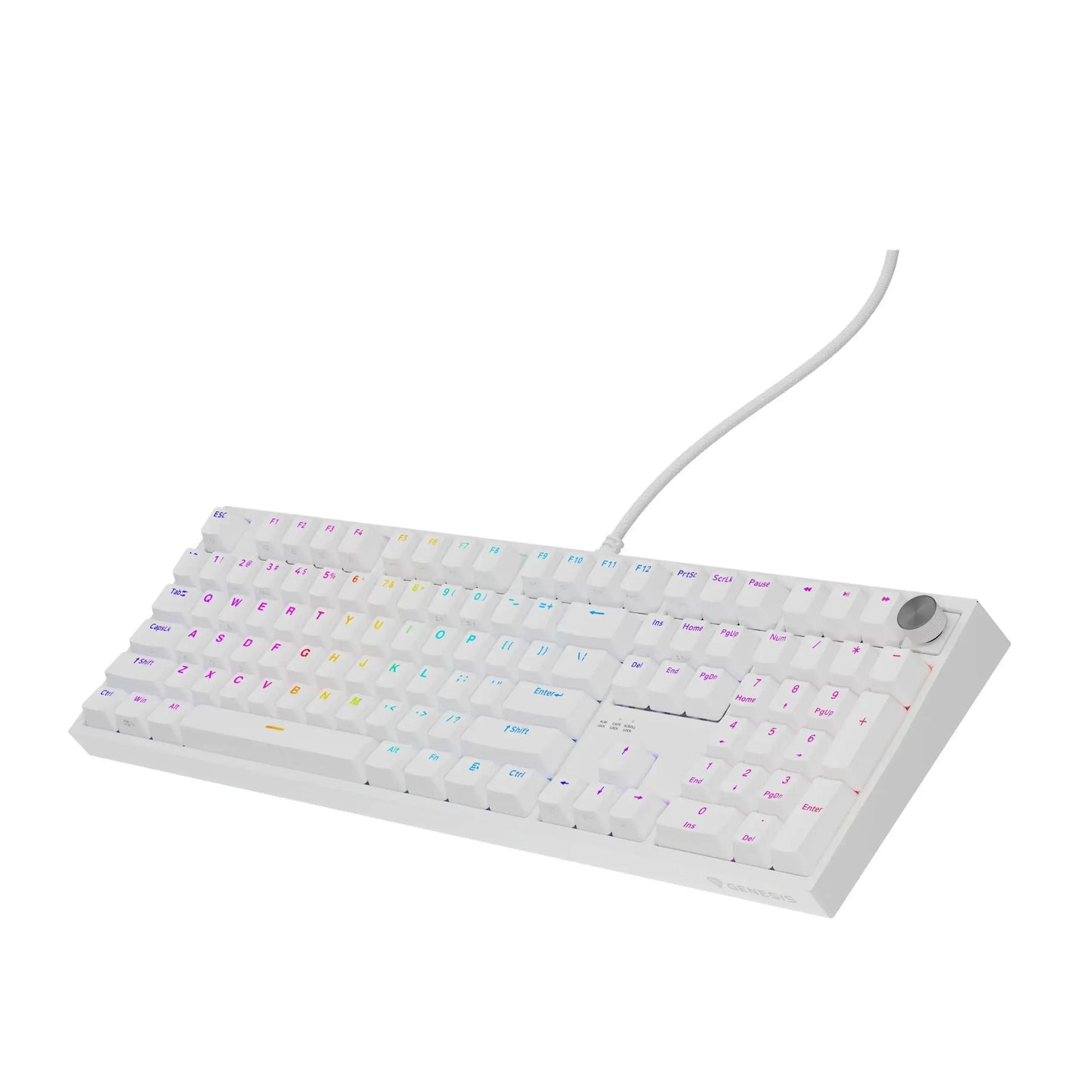 Genesis | Gaming Keyboard | 404 |  Wired | Backlit RGB | US | USB | Outemu Peach Silent V3 5-pin | White