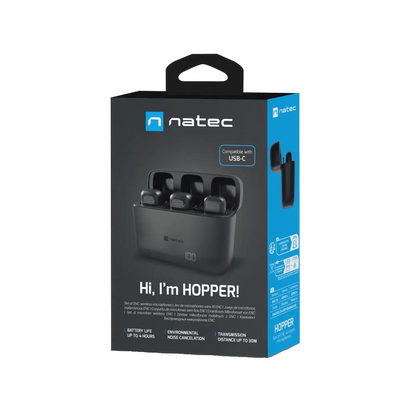 Natec | Microphone set | NMI-2254 | Hopper | Wireless | Black