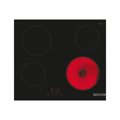 Bosch | Serie 4 | PKE611BA2E | Electric Ceramic Hob | 4 Cooking Zones | Touch Control | Black