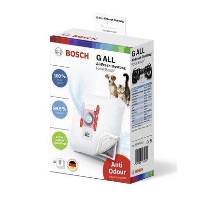 Bosch | AirFresh Dust Bags | BBZAFGALL | 4 Bags + Micro Filter | White