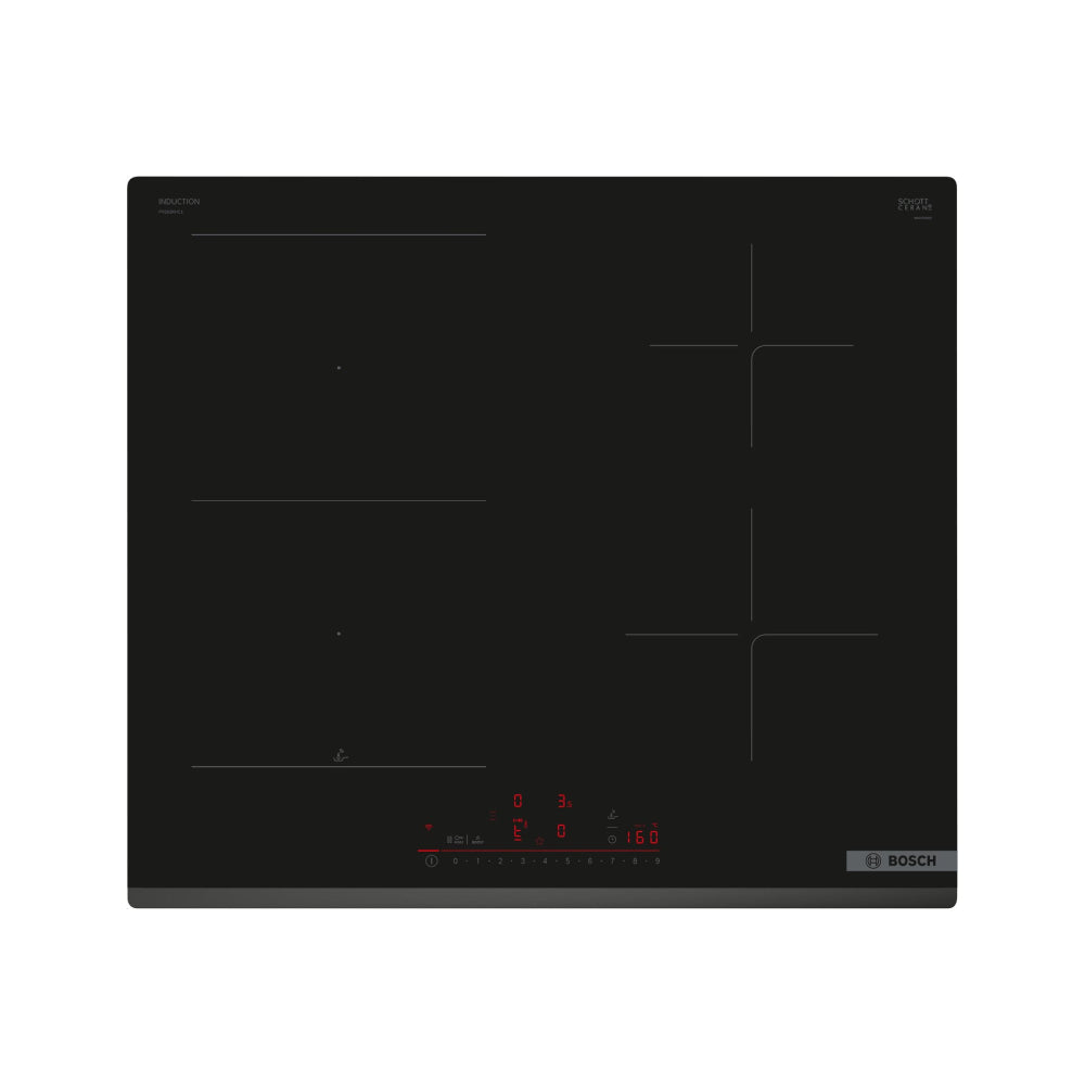 Bosch | Serie 6 | PVS63KHC1Z | Induction Hob | 4 Cooking Zones | Touch Control | Black