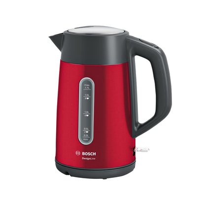 Bosch | DesignLine | TWK4P434 | Electric Kettle | 1.7 L | 2400 W | Red
