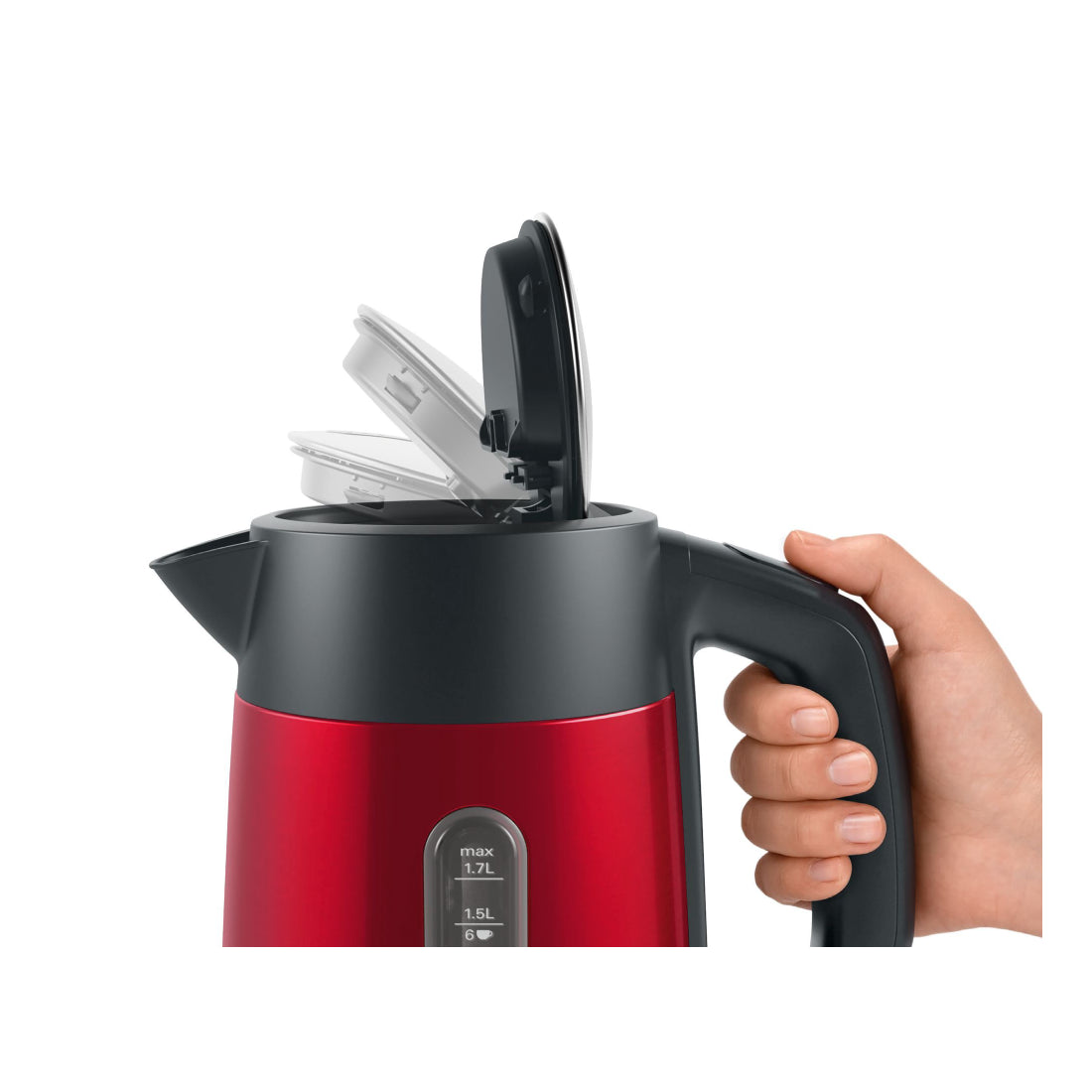 Bosch | DesignLine | TWK4P434 | Electric Kettle | 1.7 L | 2400 W | Red