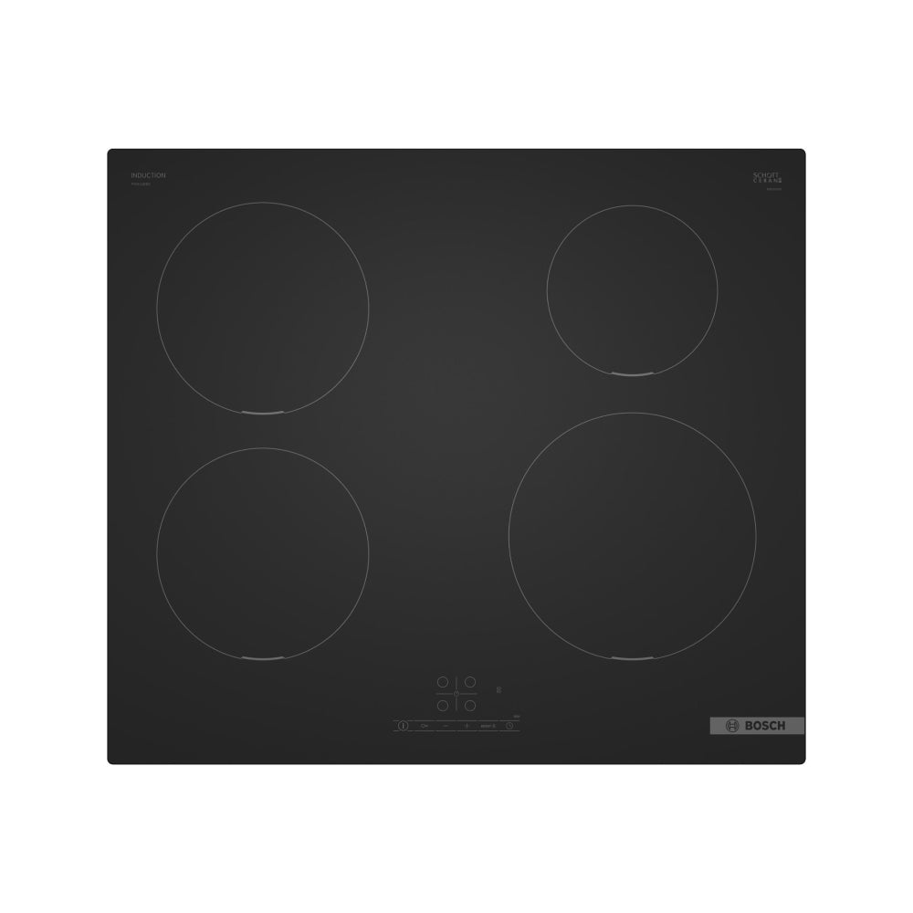 Bosch | Hob | PIE61ABB5E | Induction Hob | 4 Cooking Zones | Touch Control | Matt Black