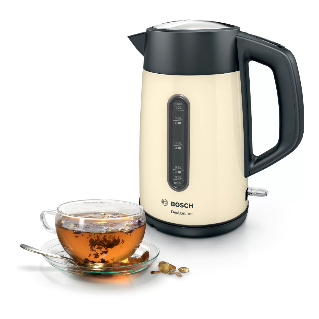 Bosch | DesignLine | TWK4P437 | Electric Kettle | 1.7 L | 2400 W | Beige