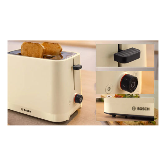 Bosch | MyMoment | TAT3M127 | Toaster | 950 W | 2 Scheiben | Creme