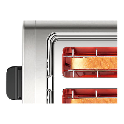 Bosch | DesignLine | TAT4P420 | Toaster | 970 W | 2 Slices | Black | Silver