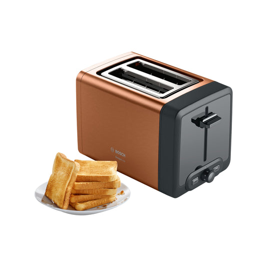 Bosch | DesignLine | TAT4P429 | Toaster | 970 W | 2 Scheiben | Kupfer