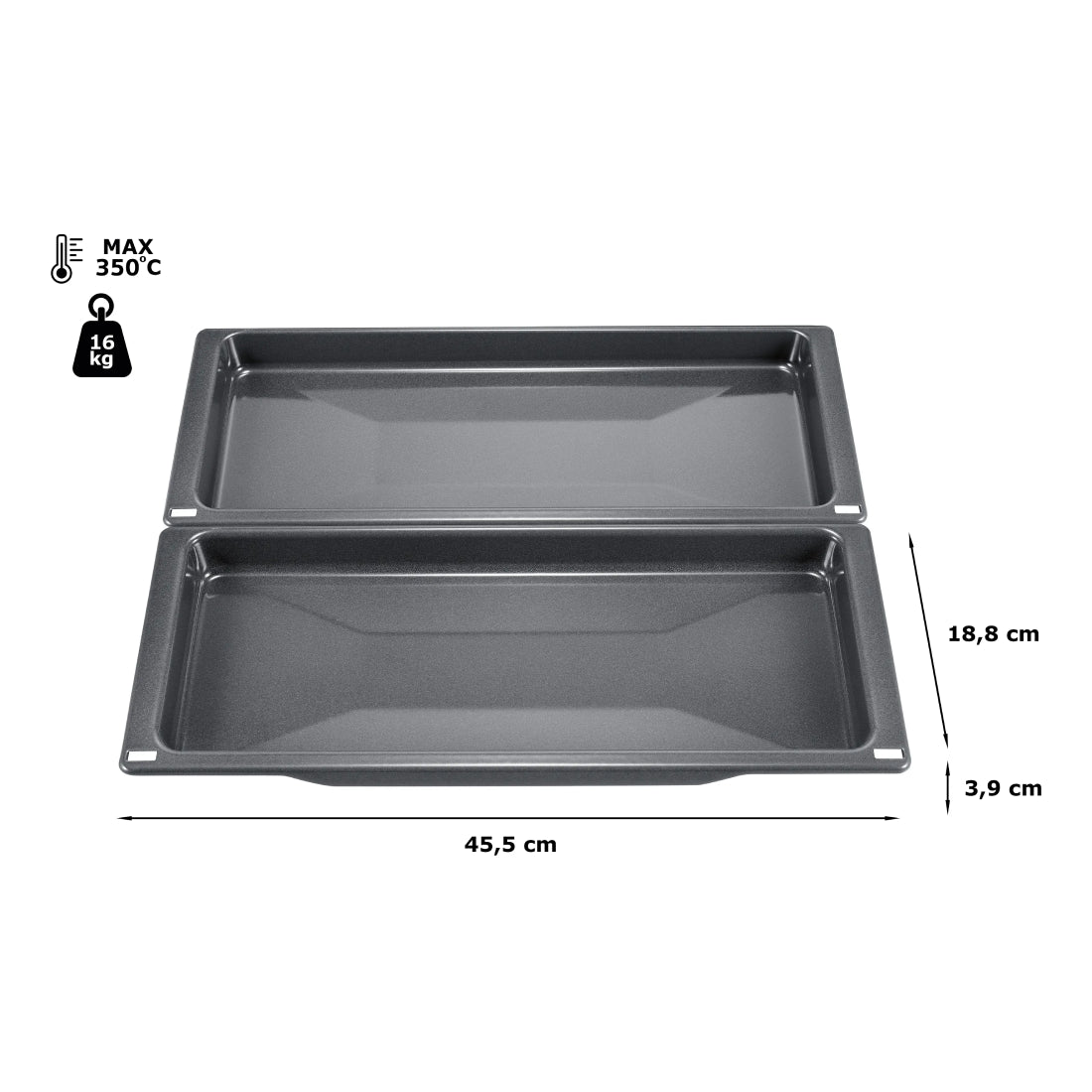 Bosch | Accessories | HEZ530000 | Universal Pan Set | 2 Half Pans | Grey