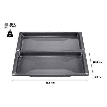 Bosch | Accessories | HEZ530000 | Universal Pan Set | 2 Half Pans | Grey