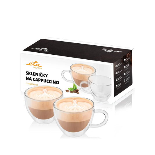 ETA | Cappuccinogläser | ETA518092010 | Für Kaffee | 2 Stck. | Glas