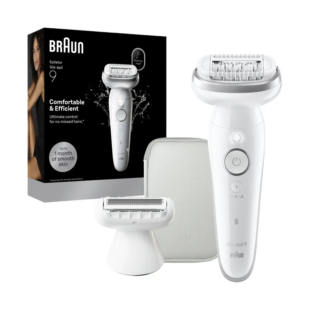 Braun | Silk-épil 9 SES9-030 | Epilator |  Wet & Dry | White/Silver