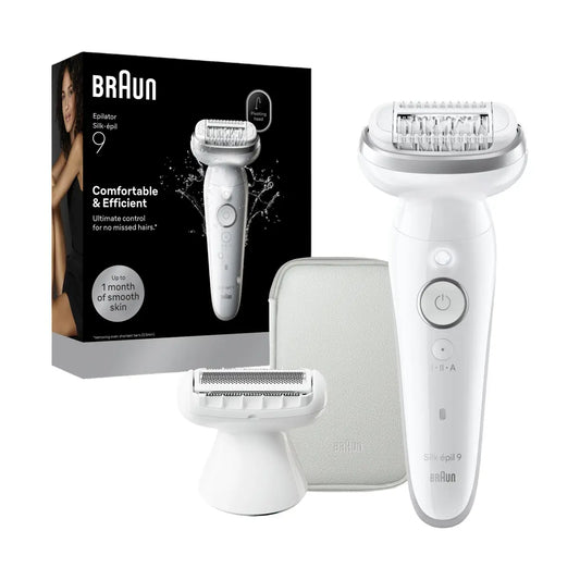 Braun | Silk-épil 9 SES9-030 | Epilierer | Wet & Dry | Weiß/Silber