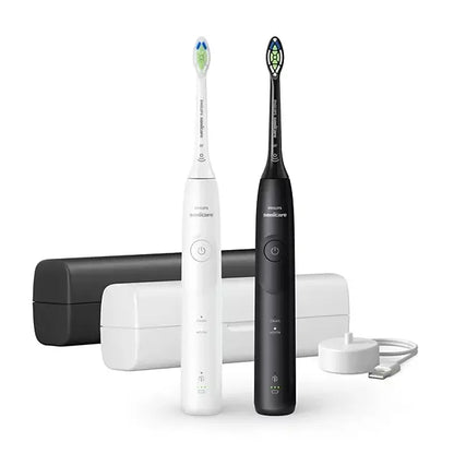 Philips | Electric Toothbrush, Duo pack | HX7119/02 Sonicare Series 5500 | Rechargeable | White/Black