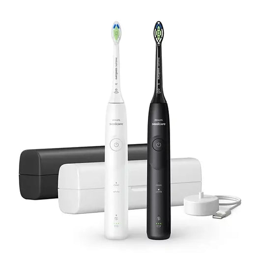 Philips | Electric Toothbrush, Duo pack | HX7119/02 Sonicare Series 5500 | Rechargeable | White/Black