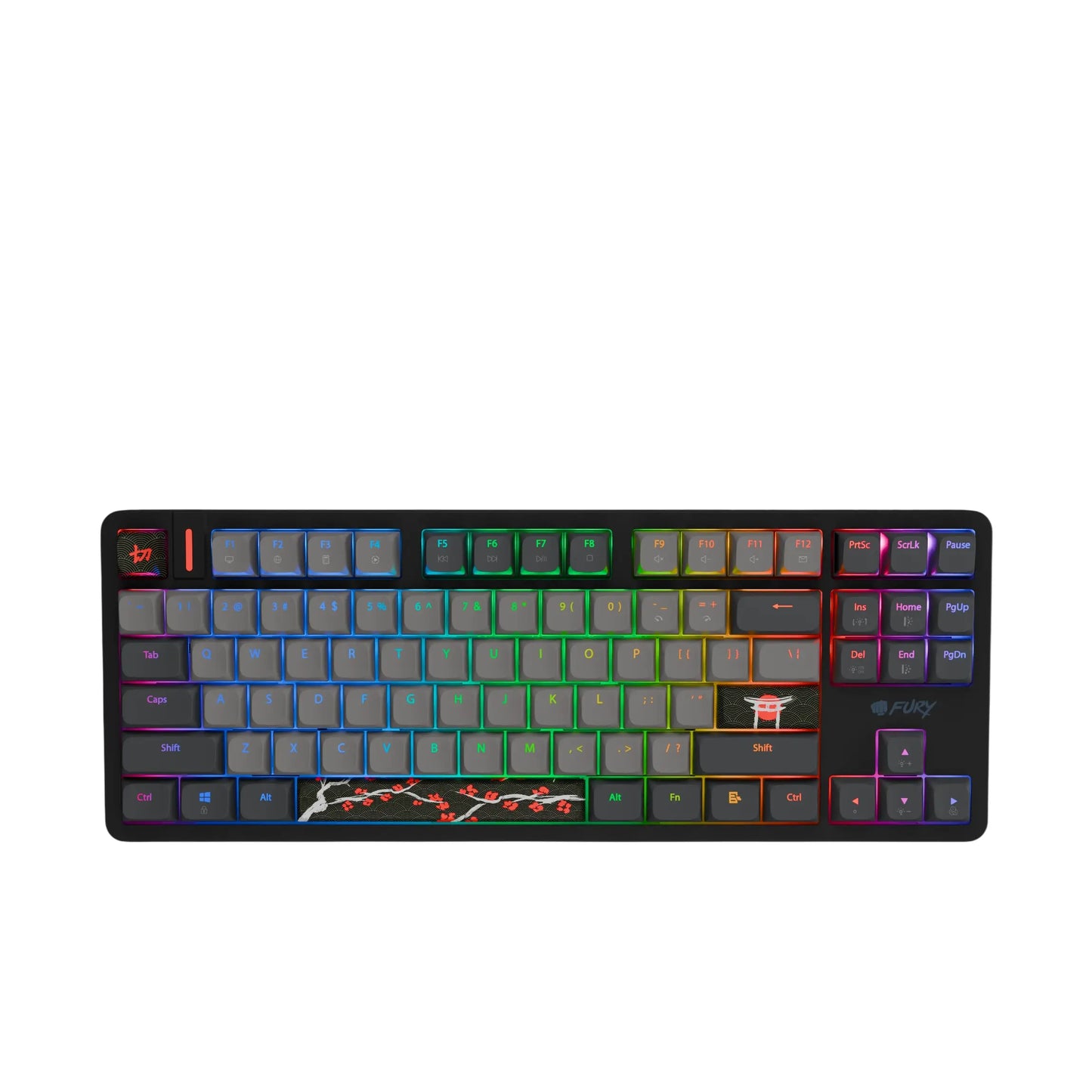 Fury | Gaming Keyboard | Kanabo K6 | Wired | Backlit RGB | US | Black | Gray