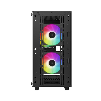 DeepCool | CC360 ARGB | Micro ATX Mini Tower Case | Tempered Glass | Black