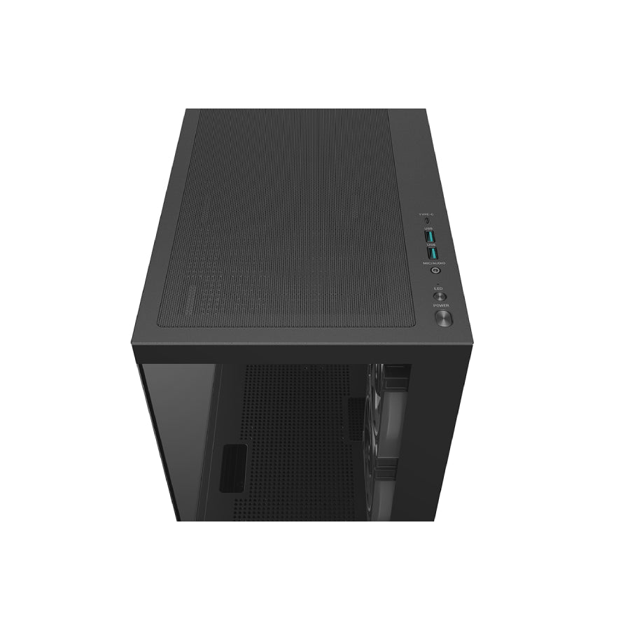 DeepCool | CG380 3F ARGB | Micro ATX Mini Tower Case | Tempered Glass | Black
