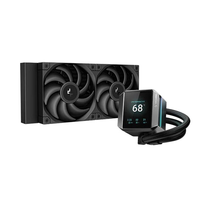 DeepCool | MYSTIQUE 240 | 240 mm Liquid CPU Cooler | 2.83" TFT LCD | ARGB | Intel, AMD | Black