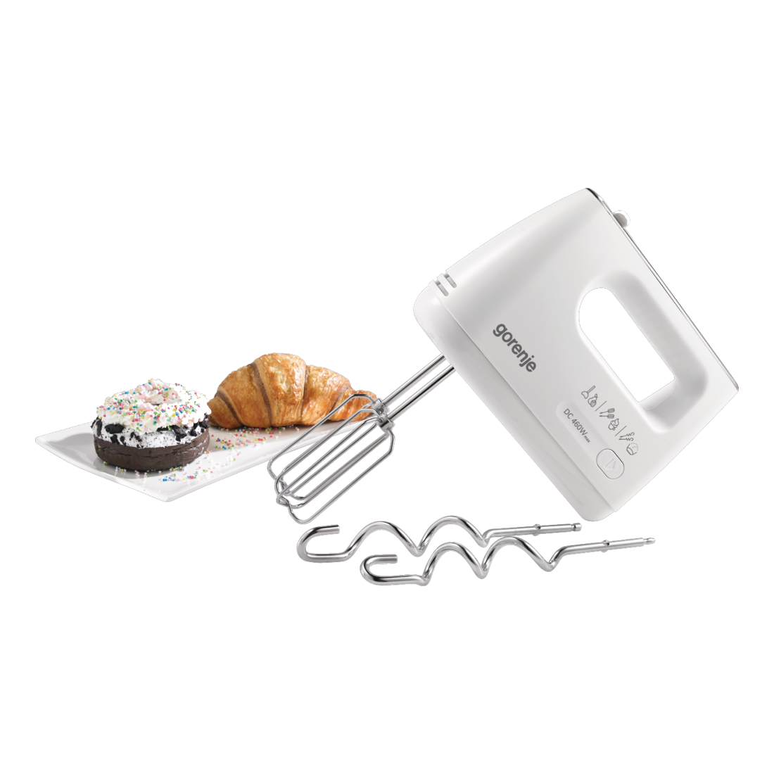 Gorenje | Life Collection | Hand Mixer | M460CDC | 460 W | 5 Speeds | Turbo | White