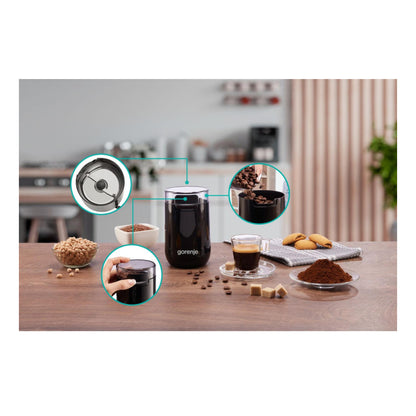 Gorenje | Gewürz-/Kaffeemühle | SMK150SB | 150 W | 45 g | Edelstahlklinge | Schwarz