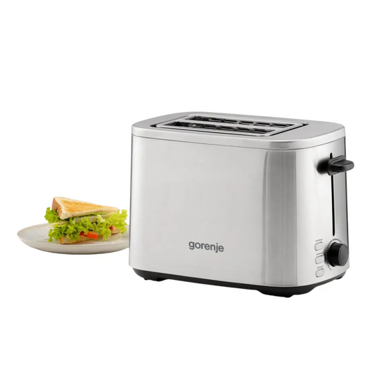 Gorenje | Toaster | T800DS | 800 W | 2 Scheiben | 7 Bräunungsstufen | Edelstahl | Silber