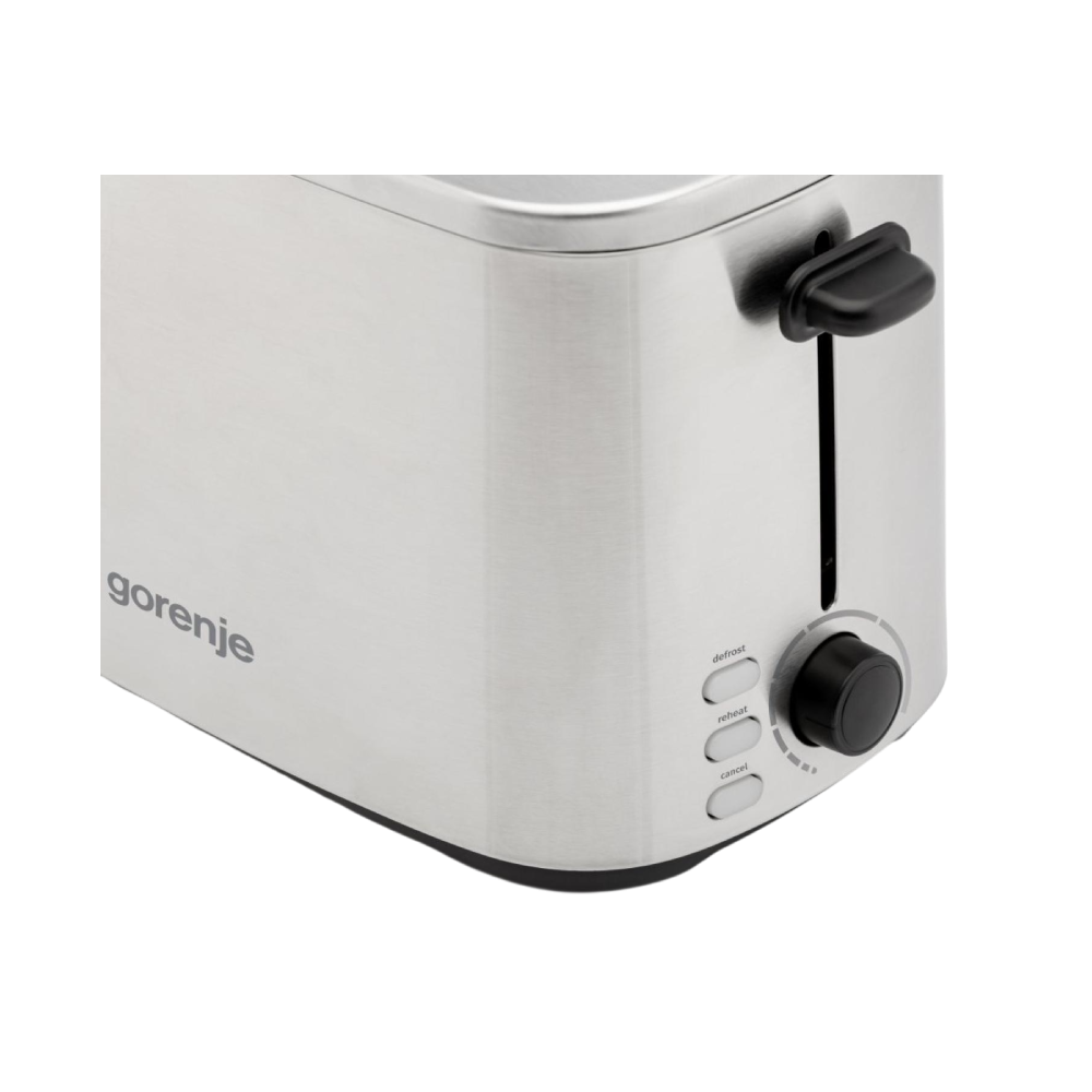Gorenje | Toaster | T800DS | 800 W | 2 Scheiben | 7 Bräunungsstufen | Edelstahl | Silber
