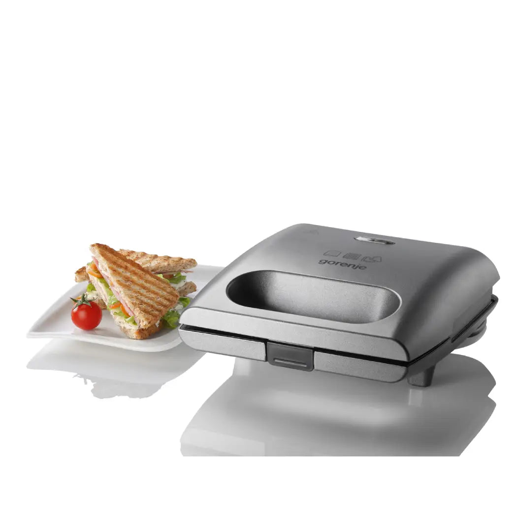 Gorenje | Sandwich Maker | SM703GCG | 700 W | 3 Plates | Sandwiches, Waffles & Grill | Grey