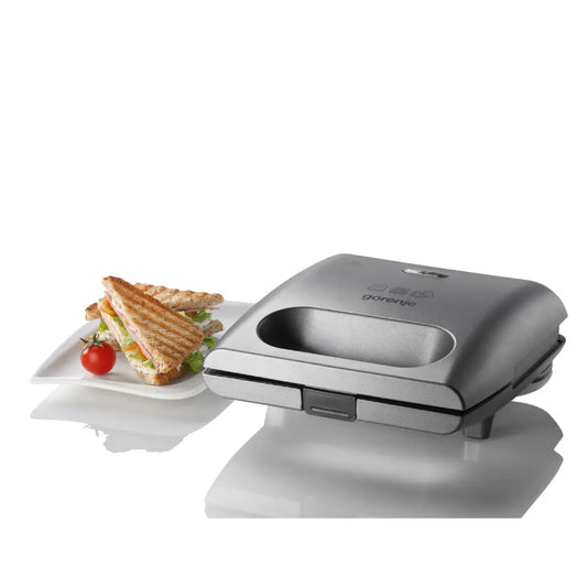Gorenje | Sandwichmaker | SM703GCG | 700 W | 3 Platten | Sandwiches, Waffeln & Grill | Grau