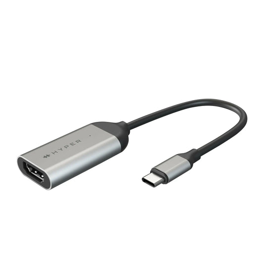 Hyper | Video adapter | 19 pin HDMI Type A | Male | Female | 24 pin USB-C | Silver