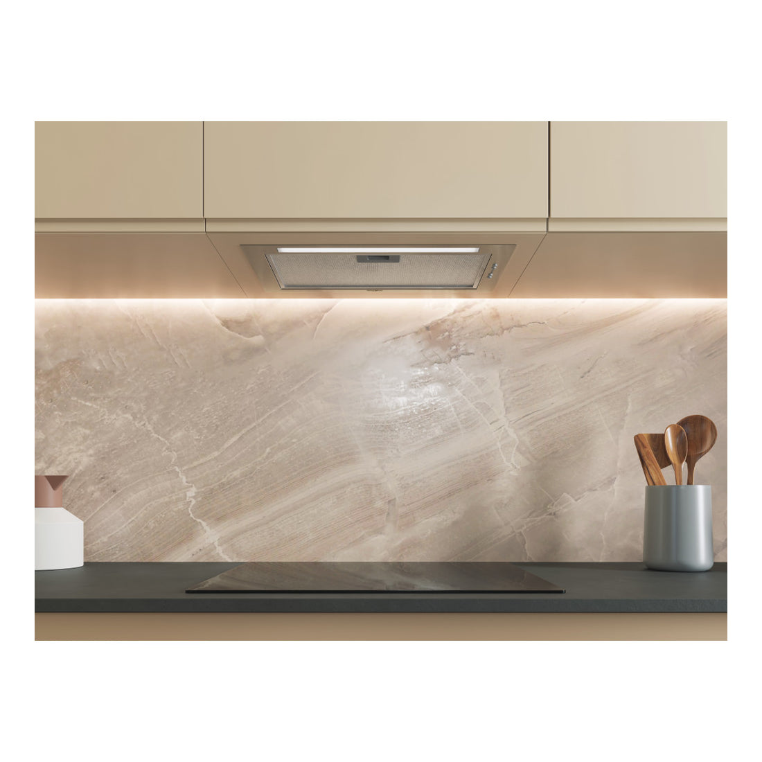 Whirlpool | WCTH 63F LEB X | Built-in Hood | 730 m³/h | 4 Speeds + Boost | Electronic Control | Stainless Steel