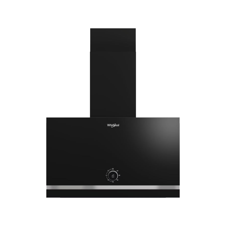 Whirlpool | WHVA 62F LM K | Angled Chimney Hood | 485 m³/h | 3 Speeds | LED | Black