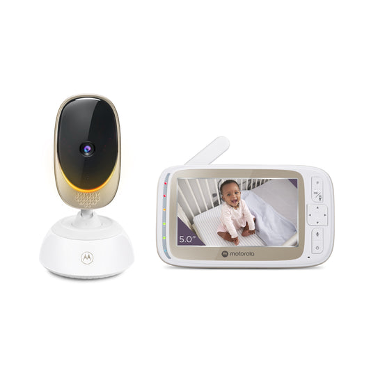 Motorola | VM85 CONNECT | 5" Wi-Fi Video Baby Monitor | Mood Light | White / Gold