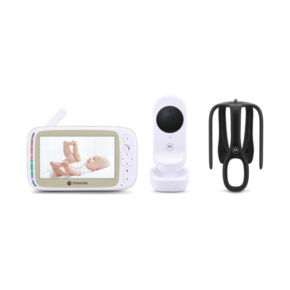 Motorola | VM45 CONNECT | 5" Wi-Fi Video Baby Monitor | StarGrip Crib Mount | 300 m | White