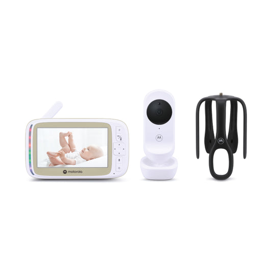 Motorola | VM45 CONNECT | 5" Wi-Fi Video Baby Monitor | StarGrip Crib Mount | 300 m | White