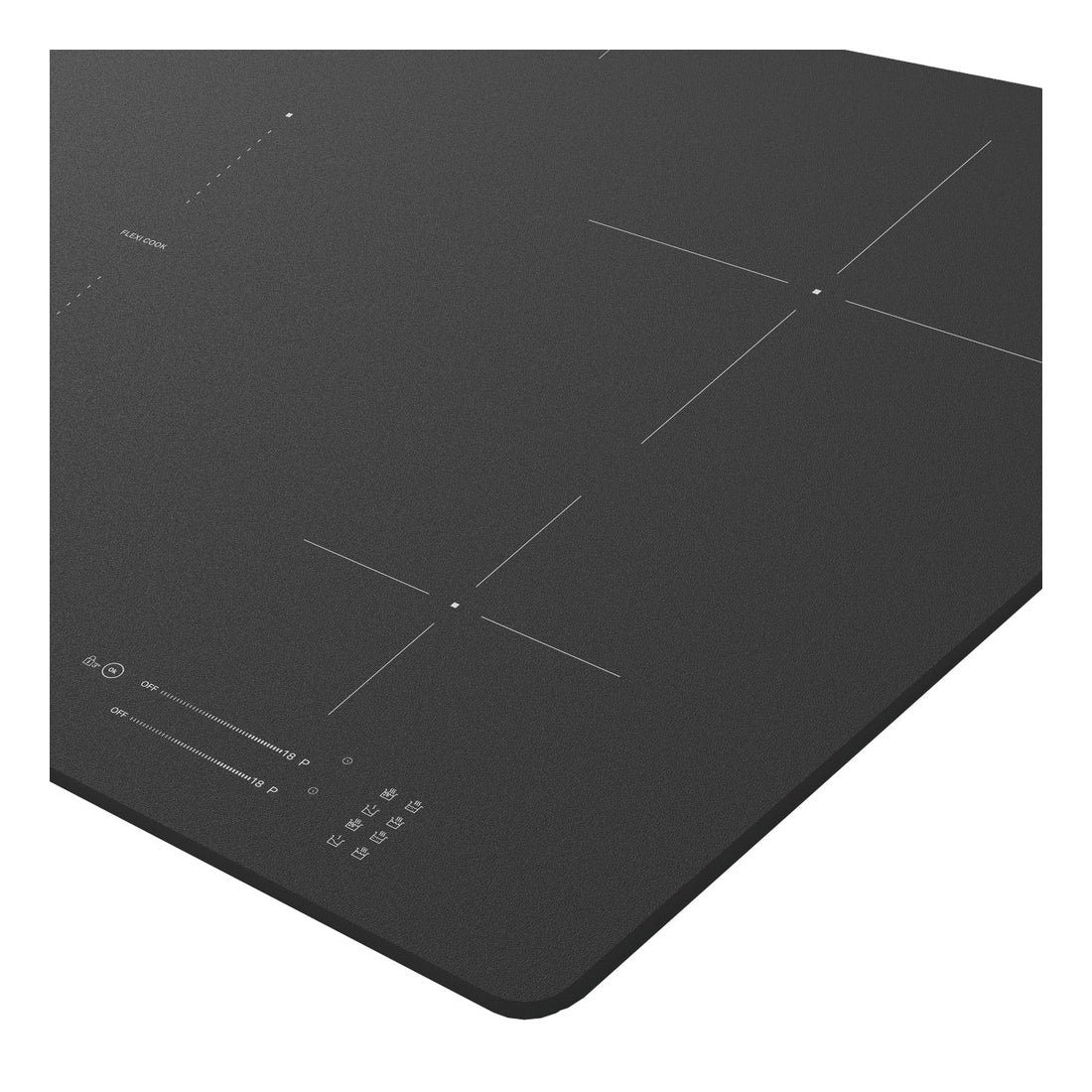 Whirlpool | WF S7560NE BM | Induktionskochfeld | 4 Kochzonen | 18 Leistungsstufen | FlexiSide | Booster | Touch Control | Schwarz